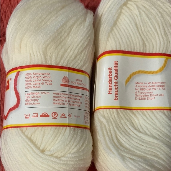- Vintage Esslinger Wolle Claudia White Yarn - Picture 2 of 2